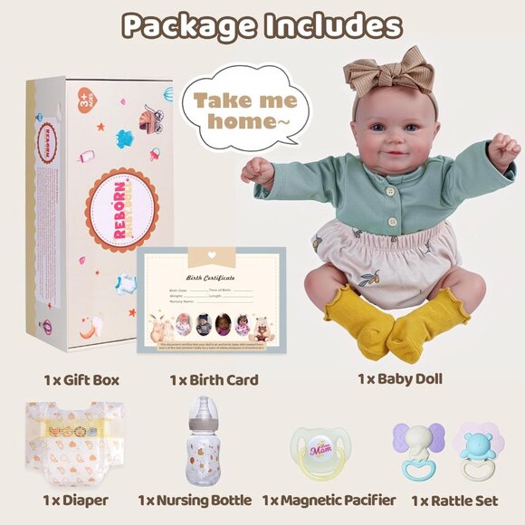 🆕20Inch Realistic Soft Vinyl With Weighted Cloth Body Toddler Girl Reborn Baby - Picture 10 of 12